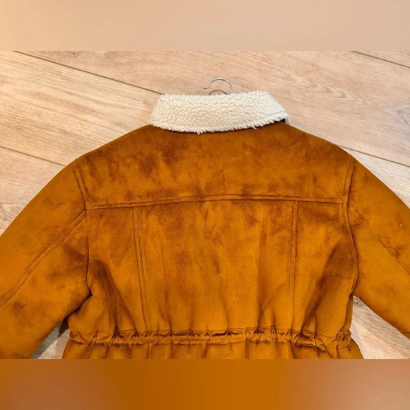 MOTHER The Drawstring Drifter Sherpa Lined Jacket Size XL - Picture 8 of 12